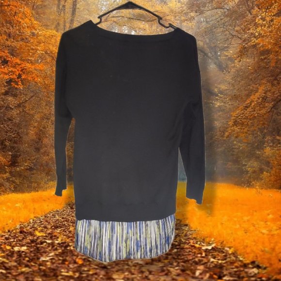 NWT Nygard black knit layered sweater, size Small. - Picture 2 of 6